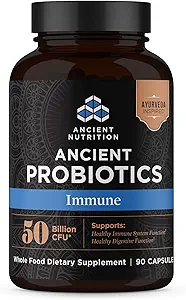 [BRSWGHYKBYARQFA4] Ancient Nutrition Probiotics for Immune Support, Promotes Healthy Immune System, Reduces Diarrhea, Constipation, Gas and Bloating, Ancient Superfoods Blend, 50 Billion CFUs*/Serving, 90 Capsules