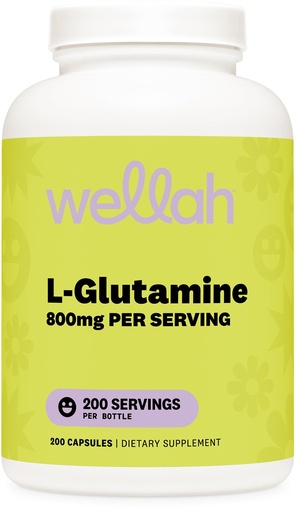 [BRSRGAYKDIOQADL3] Wellah L-Glutamine Supplement for Women (800mg) 200 Capsules - Animo Acid Supplement