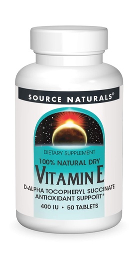 [BRSWIYYIDN5WOE3O] Source Naturals Vitamin E, 400 iu Fat-Soluble Antioxidant - 50 Tablets