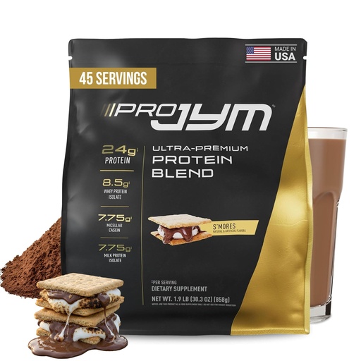 [BRSROZYTBUMAI23H] Pro JYM S'Mores Protein Powder - Whey Protein Isolates, Casein, & Milk Protein, Lean Muscle Building for Men & Women, JYM Supplement Science, 45 Servings
