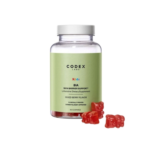 [BRSREAD3BMHAOCDU] Codex Labs Kids Skin Barrier Support Gummies, Mixed Berry, 60 Gummies | 2-week supply, L-histidine with vitamins & zinc, vegan, non-GMO supplement for sensitive skin
