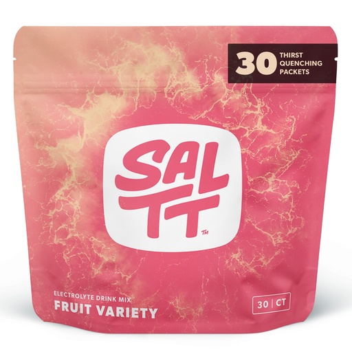 [BRSREYL2DMBGEC34] SALTT Electrolytes Powder Packets, Fruit Variety Pack (30 Packets) - Magnesium, Potassium, Sodium, Trace Minerals - Vegan, Sugar Free, Gluten Free - Travel Essentials - Made in USA