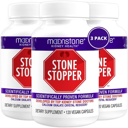 [BRSW2A34CEHRU23O] Stone Stopper Capsules, Kidney Stone Prevention, Calcium Oxalate Protector, Alkali Citrate Support Supplement, Developed by Urologists to Support Kidney Health, 90 Day Supply (360 Count)