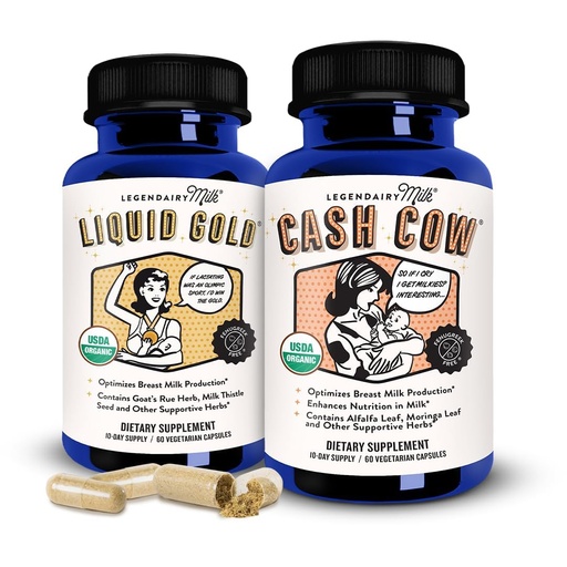 [BRSROBL3OUOQODI7] Legendairy Milk Liquid Gold + Cash Cow, Lactation Supplement for Milk Supply Increase and Enhance Prolactin Release - Lactation Support for Breast Milk Production