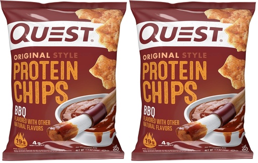 [BRSRGGQNOF4BS3IV] Quest Nutrition BBQ Protein Chips,19g Protein,4g Net Carb,Gluten Free,1.1 oz,(Pack of 24)
