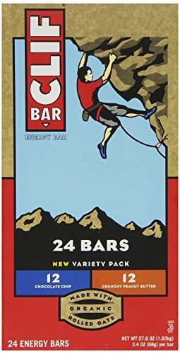 [BRSWIBYOPIBGG2Y3] Clif Bar Variety Pack, Chocolate Chip, Crunchy Peanut Butter, 2.4 oz. Nutrition Bars (24 Count)(Pack of 2)