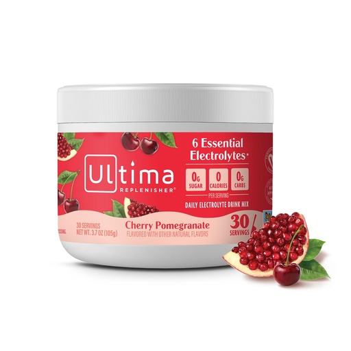 [BRSWKHD7OUCB2ADI] Ultima Replenisher Daily Electrolyte Powder Drink Mix – Cherry Pomegranate, 30 Servings Canister – Zero Sugar Hydration Powder with 6 Electrolytes & Minerals – Sugar Free, Plant-Based & Keto Friendly