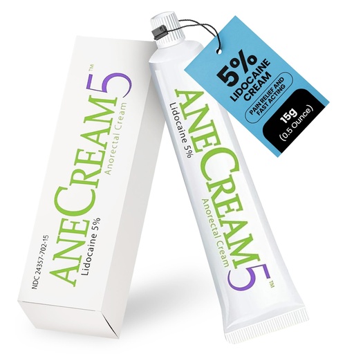 [BRSWGFL4AUMBG3D2] AneCream5-5% Lidocaine Numbing Cream - Maximum OTC Strength, Medical Grade Numbing Cre-am, Topical Anesthetic Lidocaine for Local & Anorectal Uses, Hemorrhoid Cream (0.5 oz/15 g)