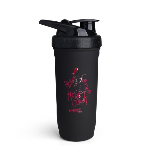 [BRSRAAQLAABB6G3H] Smartshake Reforce Stainless Steel Protein Shaker Bottle 900 ml | 30 oz - Leakproof Screw-on Lid - BPA Free - Unisex (Freddy Krueger)