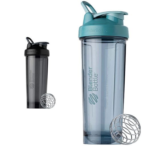 [BRSROZYEBAFGK3DJ] BlenderBottle Shaker Bottles Pro Series Perfect for Protein Shakes and Pre Workout, 32-Ounce, Black and Cerulean Blue
