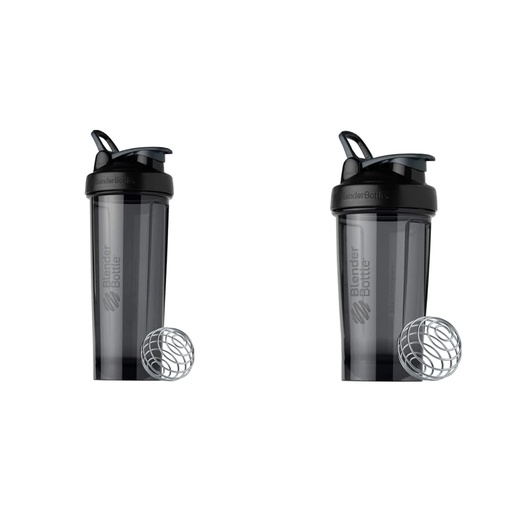 [BRSROZYEB57QK2T2] BlenderBottle Shaker Bottle Pro Series Perfect for Protein Shakes and Pre Workout, 32-Ounce (Black) and 24-Ounce (Black)