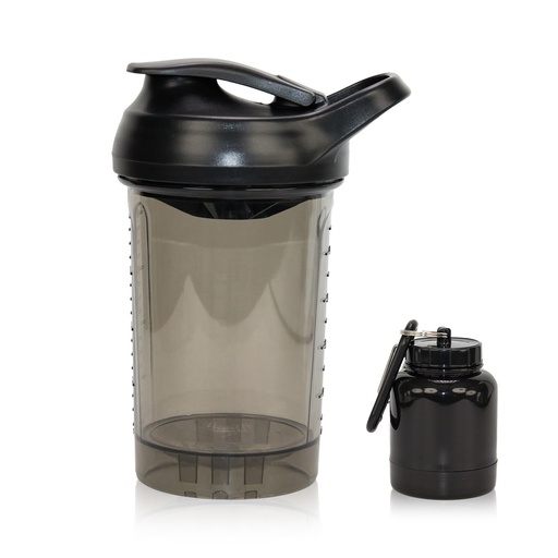 [BRSREGT3OEHQMFDV] Protein Shaker Bottle 20oz, Leakproof Protein Shaker Cups for Gym, Fitness & Supplements, PETG Material(1 Pack, Black)