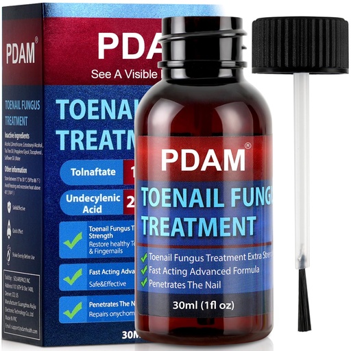 [BRSRYYAKDJYGYCY7] Toenail Fungus Treatment Extra Strength - Maximum OTC with 25% Undecylenic Acid - for Broken, Discolored Nail & Ingrown Toenail - 30ml