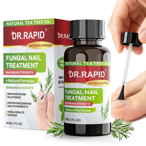 [BRSRGCQNBUMREDLP] Toenail Fungus Treatment Extra Strength - DR.RAPID Nail Repair for Damaged Nails, Nail Fungus Treatment Extra Strength with 25% Undecylenic Acid & Tea Tree Oil, Nail Repair for nail fungus treatment