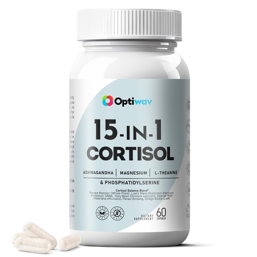 [BRSRYZQFOIPBGCDV] Cortisol Detox Supplement for Women Men - Control & Lowering High Cortisol Level - Balance Calm Stress Relief Cleanse Adrenal Health Support - Magnesium Ashwagandha Cortisol Blocker Reducer