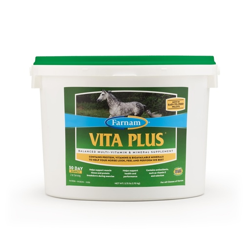 [BRSWYYYZBAFRM3A7] Farnam Vita Plus Balanced Multi-Vitamin & Mineral Horse Supplement, Vitamin Supplements, Provides Balanced Nutrition to Support Overall Health and Performance, 3.75 Pounds, 30 Day Supply