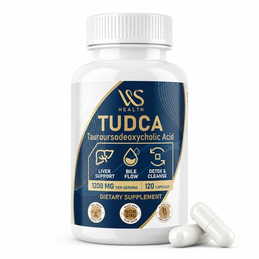 [BRSRGCQQBUMRQ3TZ] TUDCA Supplement 1200mg - Premium Vegan Bile Salts for Liver Support, Gallbladder & Digestion - Organic Bile Flow Enhancer & Advanced Liver Detox Cleanse - 120 Capsules