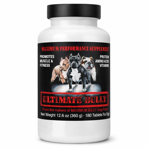 [BRSRGCQKAEAWMAAU] Maximum Performance Dog Supplement Tablets, 180 Tablets, from the Makers of Maximum Bully Dog Food