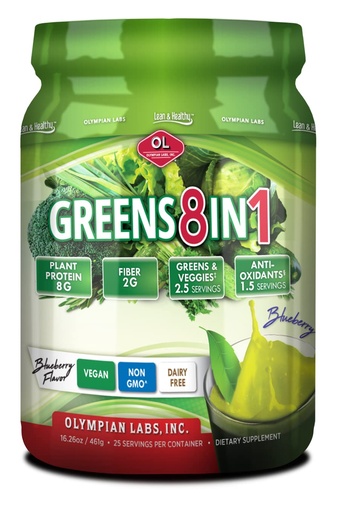 [BRSWIY36AIDB4DLG] Olympian Lab Greens Protein 8 In 1, 388 Gram