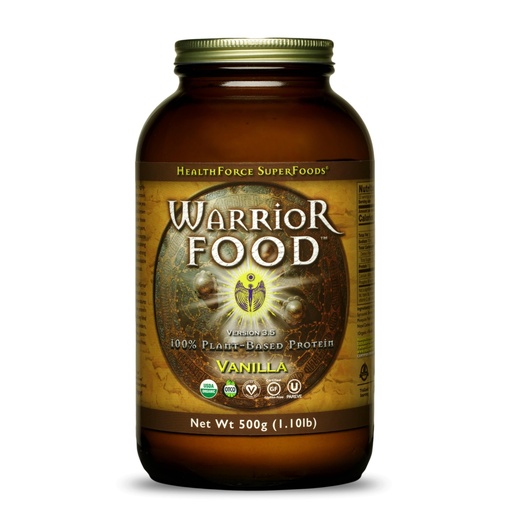 [BRSWGBQNAEHGOETF] HEALTHFORCE SUPERFOODS Warrior Food Protein Powder - Vanilla Flavor - 500 Grams