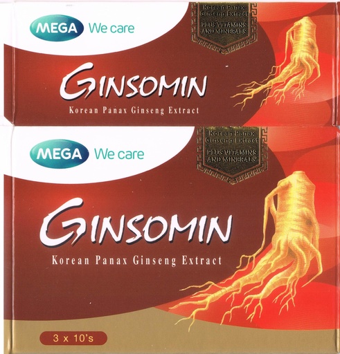 [BRSRAFAKCEDQ4ALK] Korean Panax Ginseng Extract Plus Multivitamin and Minerals, 3 x 10 Capsules (30 Capsules)