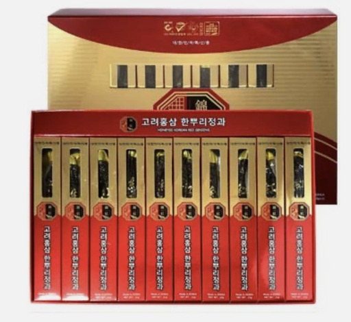 [BRSROA35CQMWGCL2] 6 Years Honeyed Korean Red Ginseng Roots (22g x 10 Roots) Made in Korea