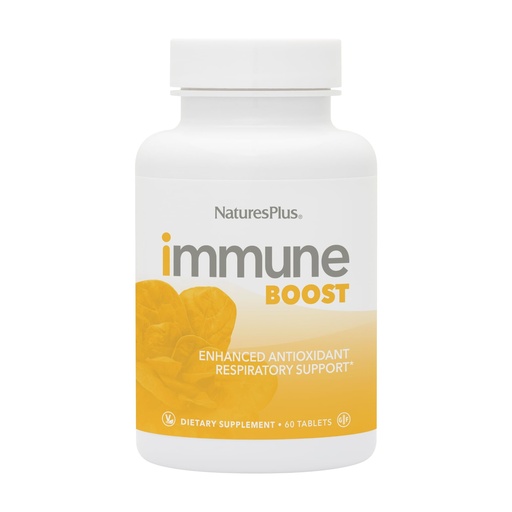 [BRSWYAIDPICAGFLK] NaturesPlus Immune Boost - 60 Tablets - Enhanced Antioxidant Respiratory Support, Overall Immune System Health - With High-Potency Vitamins & Minerals - Vegetarian, Gluten Free - 30 Servings