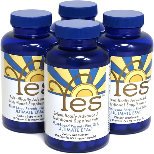 [BRSWIZYHBIMGMAIV] Fish Oil Omega 3 Suplementos Alternativa-YES Omega 3 &amp; 6 Fatty Acid - Burpless, Plant Based - DHA, EPA, SDA - Cholesterol, Heart, Skin, Energy, Eyes, Immunity Support by YES (4 x 120 Gel caps)