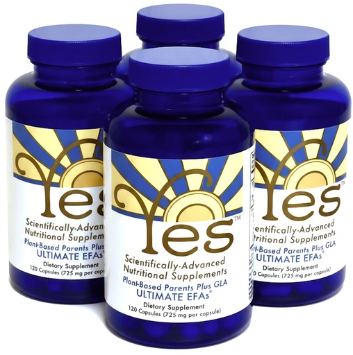 [BRSWIZYHBIMGMAIV] YES Plant-Based Omega 3-6-9 – Burpless Fish Oil Alternative with Flax, Evening Primrose (GLA), Pumpkin, Sunflower & Coconut Oil – Heart, Skin, Eye & Immune Support – 120 Capsules (4 Pack)