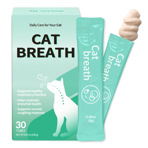 [BRSRO2QRDEMGMCDB] Doctor By Cat Breath Bronchial Supplements Cat Sneezing Treatment Asthma Cold Cough Nose Relief Respiratory&Immune Support with TF-343-30 lickable Formula Individually Packaged, Chicken (1 Pack)