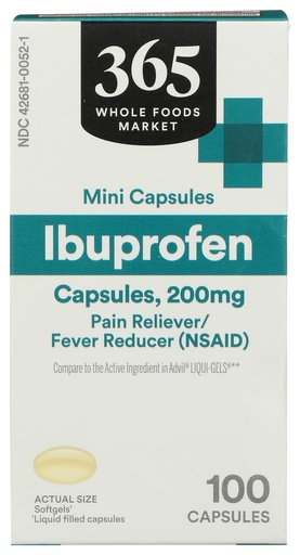 [BRSRAHD7BF5BO3YY] 365 by Whole Foods Market Ibuprofen Soft Gels, 100 CT