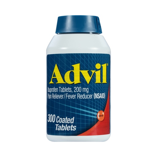 [BRSWIZQTAAOWKFA7] Advil Pain Reliever and Fever Reducer, Pain Relief Medicine with Ibuprofen 200mg for Headache, Backache, Menstrual Pain and Joint Pain Relief - 300 Coated Tablets