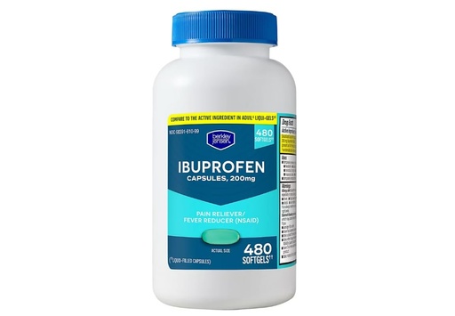 [BRSRGGAECUHBMD3X] Berkley Jensen Ibuprofen 200mg Softgel Capsules, 480 ct.