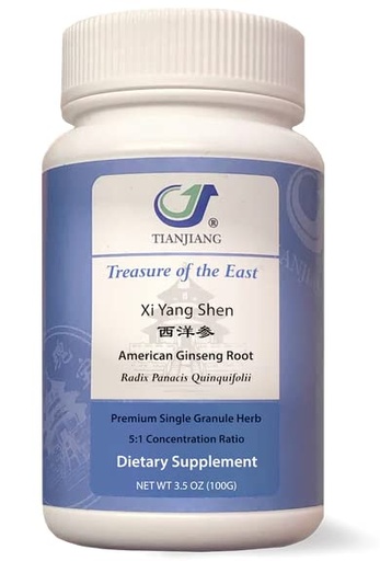 [BRSW2AIPBUAWYCDJ] Treasure of the East, American Ginseng Root - Xi Yang Shen (5:1 Herbal Extract Granules, 100g)