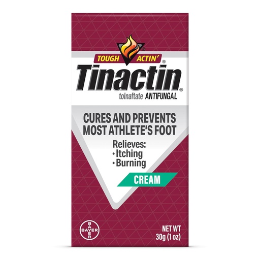 [BRSWKYA6PMIWI2D6] Tinactin Antifungal Cream, Athlete’s Foot Treatment, Tolnaftate 1%, Proven Clinically Effective on Most Athlete’s Foot and Ringworm, 1 Ounce, 30 Grams, Tube