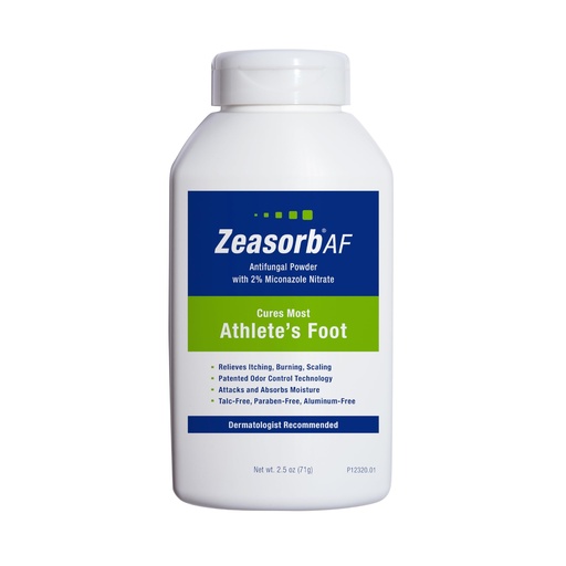 [BRSWYYYCB4CB63L3] Zeasorb Super Absorbent AF Powder, Patented Odor Control Technology, with 2% Miconazole Nitrate and Soothing Aloe, Talc-Free, 2.5 oz Bottle