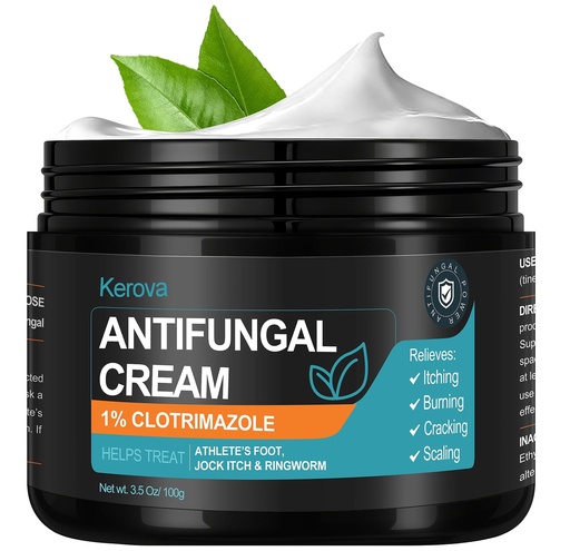 [BRSRGAA7CF5WKCT3] Antifungal Cream for Jock Itch, Athlete’s Foot & Ringworm – 1% Clotrimazole Cream, Relieves Burning, Scaling, Itching & Cracking, Ringworm Treatment for Humans (3.5 Ounce)