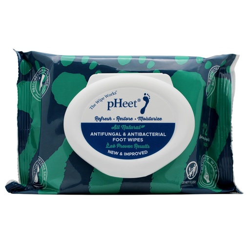[BRSWGZAFOYIWGHQ7] pHeet® Foot Wipes All-Natural Antifungal & Antibacterial Formula, Cleanses, Moisturizes, Prevents & Kills Athletes Foot, Toenail & Foot Fungus, Odor & Improves Dry, Cracked, Flaky & Diabetic Skin 72ct