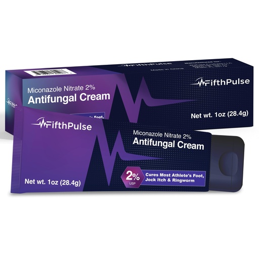 [BRSRGHD2CEGROF3P] FifthPulse Miconazole Antifungal Cream, 1oz - Anti Fungal Cream for Skin that Aids with Redness, Scaling, Itching, Discomfort, and More - for Athletes Foot, Ringworm, and Jock Itch