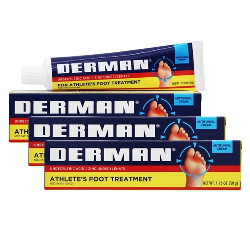 [BRSWYGDQPMBRQGY6] Derman Cream for the Treatment of Athlete's Foot, 1.76 Ounce (Pack of 3)