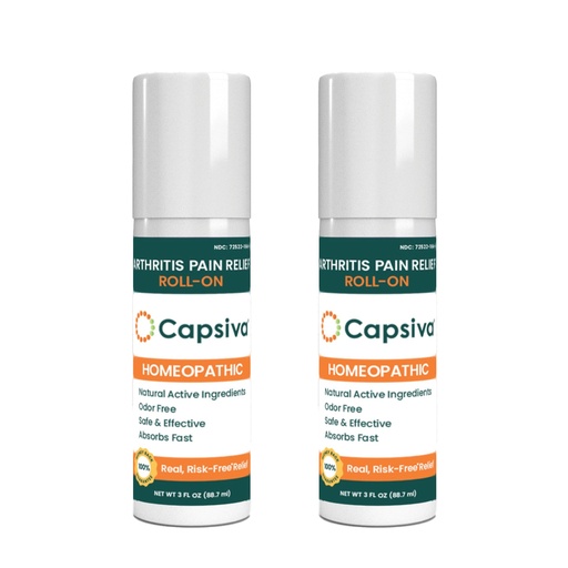 [BRSROFL3AB5RM3DF] Pain Relieving Gel, Absorbs Fast, Odor-Free, Safe for Prescription, No Known Side Effects (Gel Roll-On, 2 Pack, 3 Oz Each)