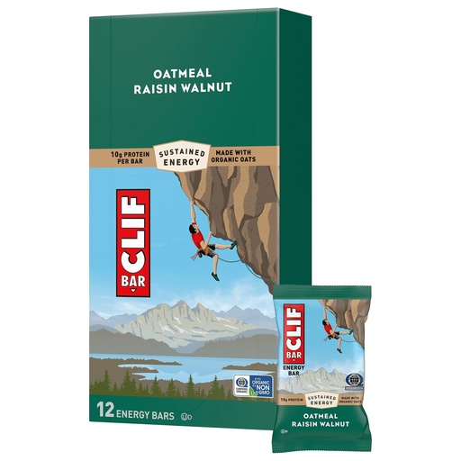 [BRSWIYL3AQMQO2I3] CLIF BAR - Energy Protein Bars - Oatmeal Raisin Walnut - Made with Organic Oats - Energy Bars - Non-GMO - (1 Count) | bike-handlebars
