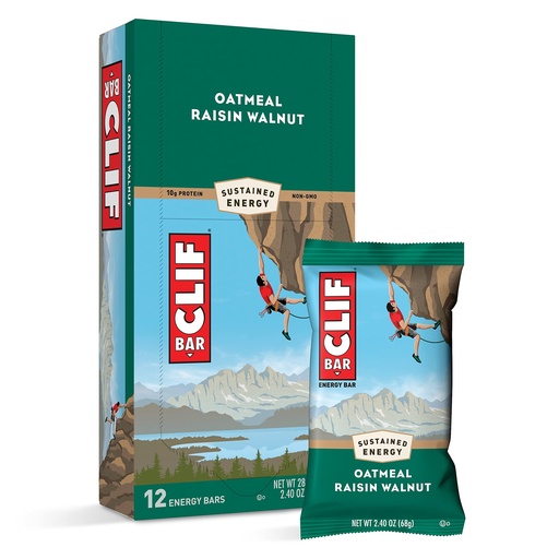 [BRSWIZLQBVYGADLU] CLIF BARS - Energy Bars - Oatmeal Raisin Walnut - Made with Organic Oats - Plant Based Food - Vegetarian - Kosher (2.4 Ounce Protein Bars, 12 Count)