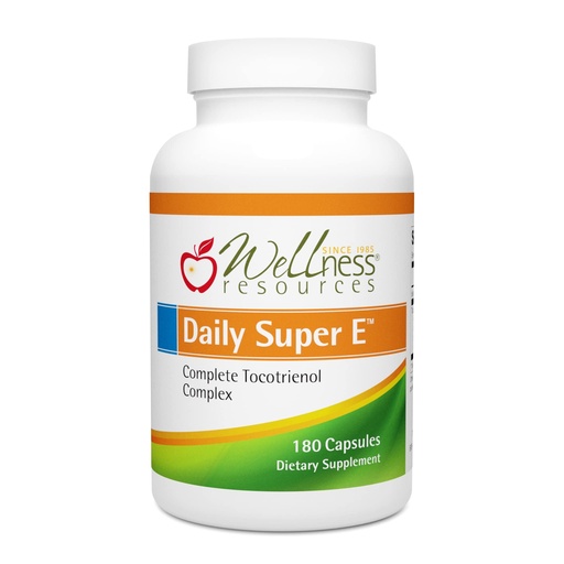 [BRSWI2Q3AQBROHTA] Wellness Resources Daily Super E Tocotrienol Complex - Full Spectrum Vitamin E with Delta, Gamma & Alpha Tocotrienols for Antioxidant Protection, Soy-Free, Natural Source, Non-GMO (180 Caps)