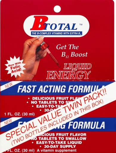 [BRSWICD3O57WGYDO] New - Sublingual Products B-Total Twin Pack - 2 fl oz
