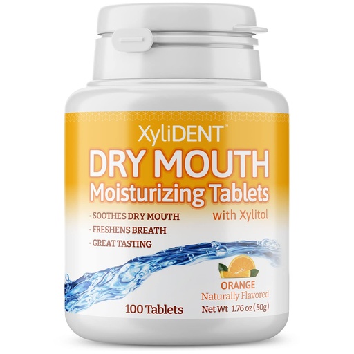 [BRSRMGL6DF7AIHI7] Nature's Stance XyliDENT Xylitol Tablets for Dry Mouth Relief - Stimulates Saliva, Freshens Breath, Reduces Acid Production, Fast Acting Relief, 100 Count (Orange)