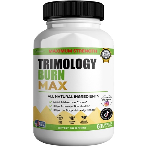[BRSREHYQC4NGMDI6] Trimology Burn Max Natural Supplement, 60 Capsules, 30 Day Supply, Vegan, Gluten Free (1)