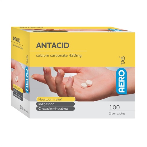 [BRSROCQ5BN7AE2YY] AEROTAB Antacid Tablets 100/box