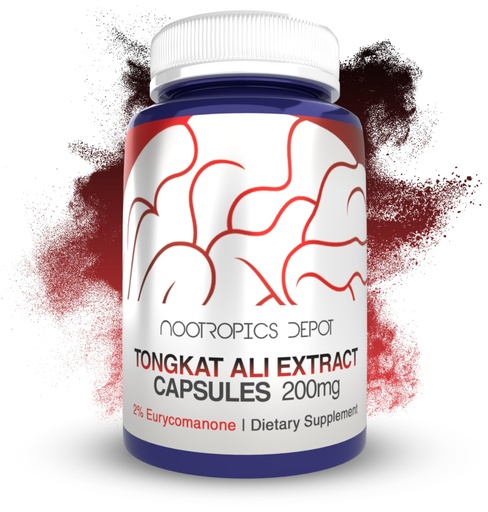 [BRSWY2QOBYNQOYI7] Nootropics Depot Tongkat Ali Extract Capsules | 200mg | 120 Count | 2% Eurycomanone by HPTLC | Eurycoma longifolia Root Extract