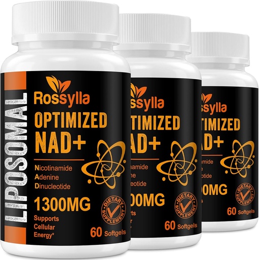 [BRSROYYHA54AIYL3] 1300 MG Liposomal NAD+ Supplement | Highest Absorption | Purest NAD Supplemet to Boost NAD+ Effetively | Boosting NAD+ Supplement for Aging Defese, Cellular Energy, Longevity | 180 Count
